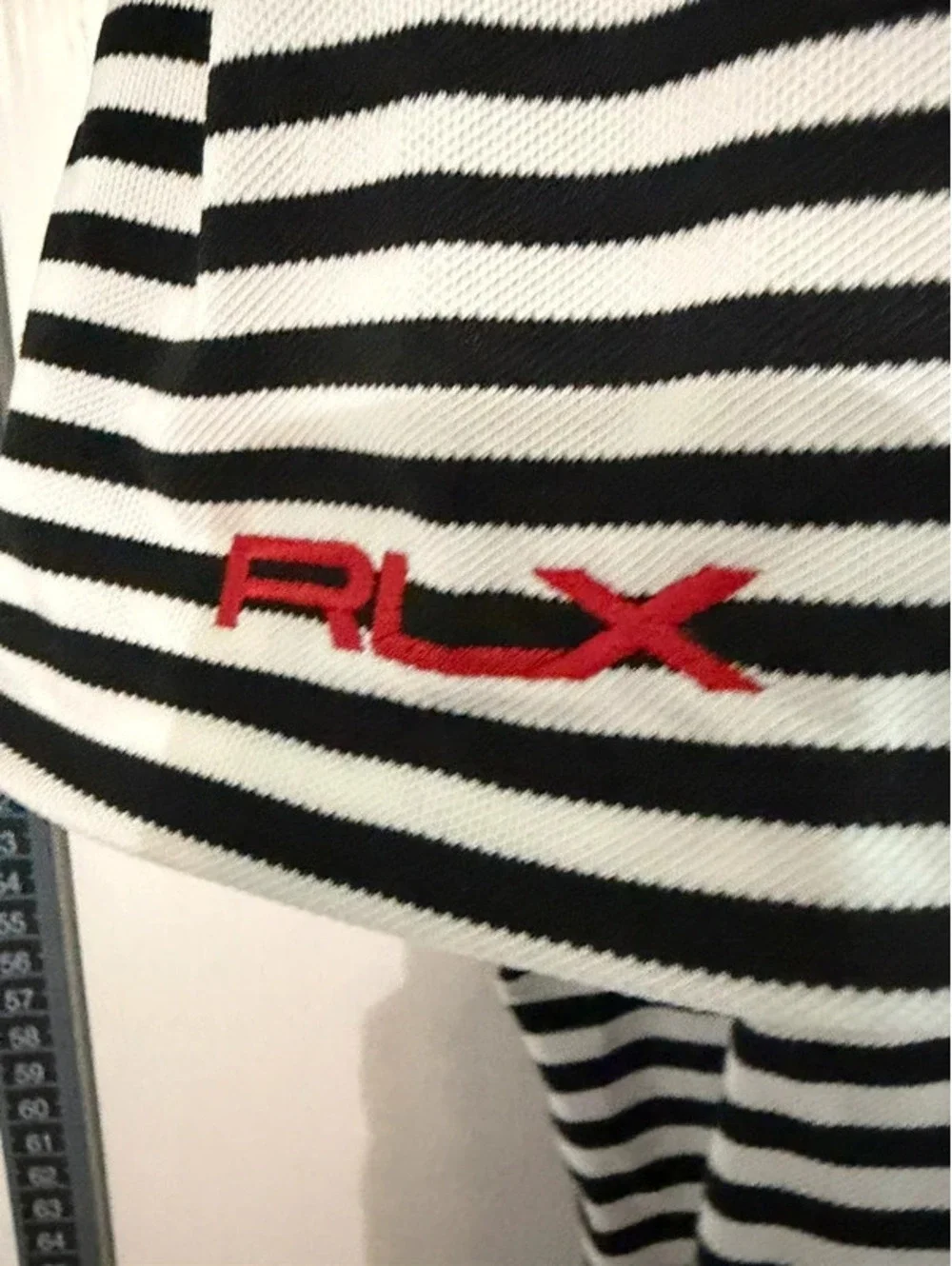 RLX Ralph Lauren Men's XXL Black White Striped Performance Golf Polo Shirt